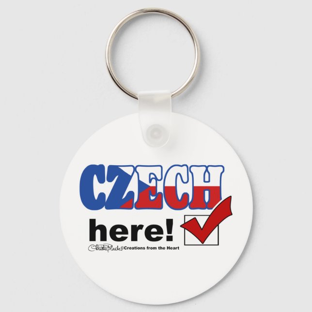 Czech Here (light) Keychain (Front)