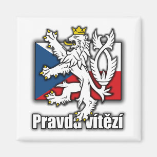 Czech Lion Coat of Arms Flag Magnet