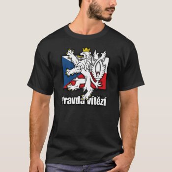 Czech Lion Coat Of Arms Flag T-shirt by allworldtees at Zazzle