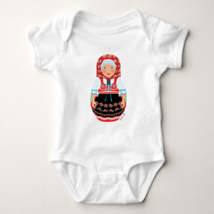 Czech Matryoshka Baby Bodysuit