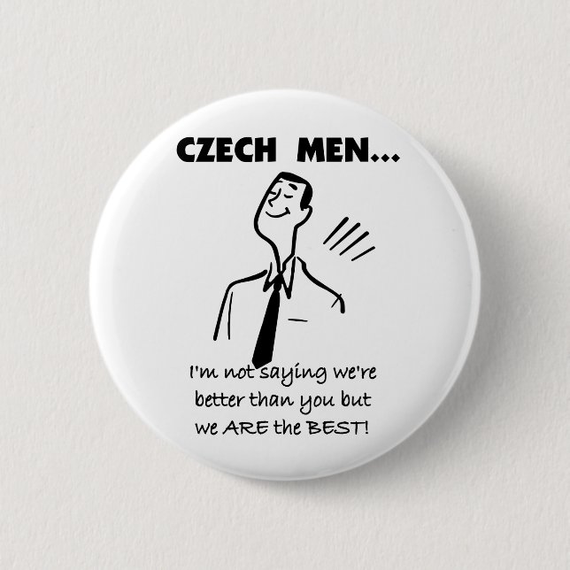 Czech Men Are Best Pinback Button (Front)