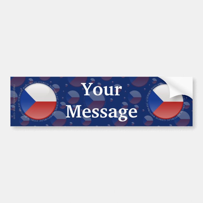 Czech Republic Bubble Flag Bumper Sticker