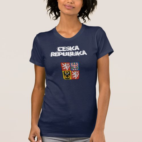 Czech Republic Ceska Republika with coat of arms T_Shirt