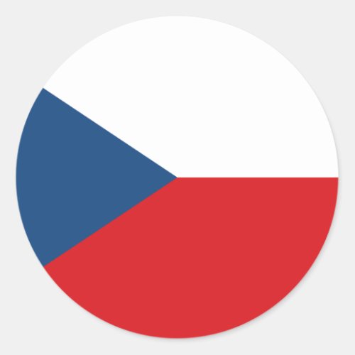 czech republic classic round sticker