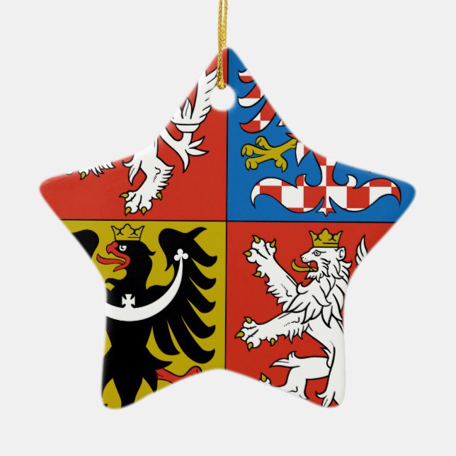 Czech Republic Coat of Arms Ceramic Ornament (Front)