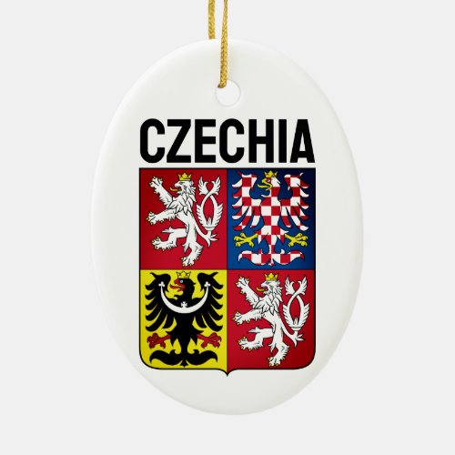 Czech Republic coat of arms Ceramic Ornament
