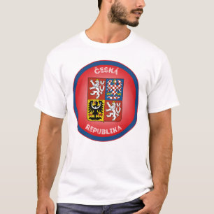 Czech Republic Coat of Arms Circle Shape T-Shirt