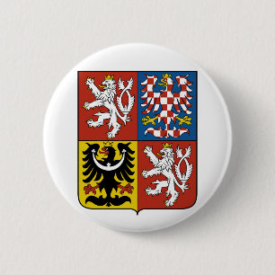 Czech Republic Coat of arms CZ Button