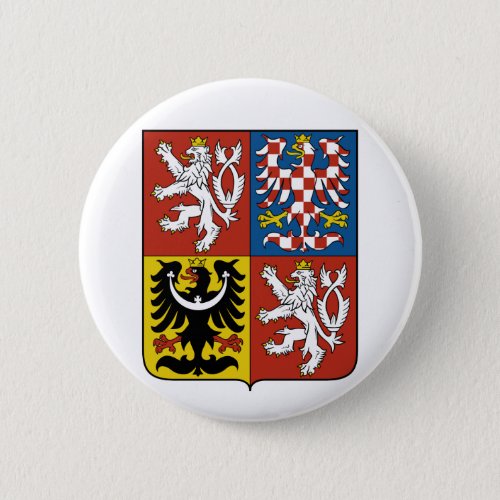 Czech Republic Coat of arms CZ Button