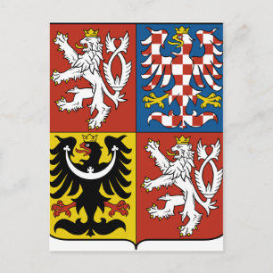 Czech Republic Coat of arms CZ Postcard