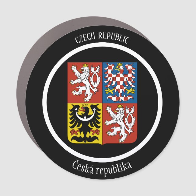 Czech Republic Coat of Arms Patriotic Car Magnet (Front)