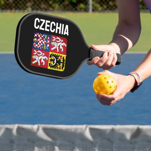 Czech Republic coat of arms Pickleball Paddle