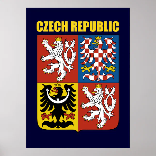Czech Republic Coat of Arms Poster | Zazzle