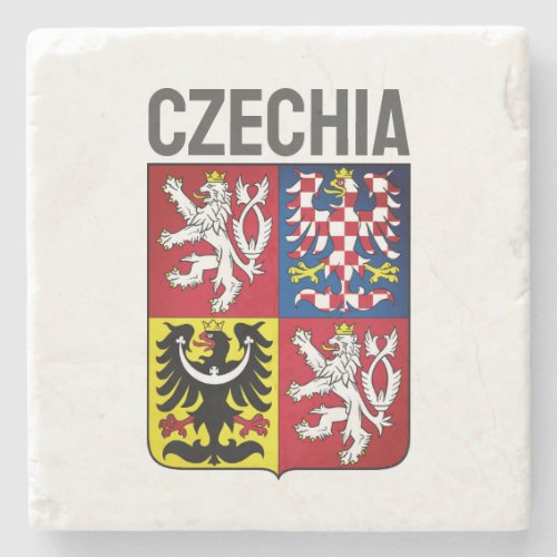 Czech Republic coat of arms Stone Coaster