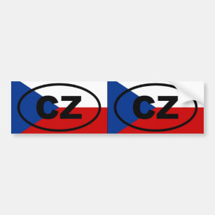 Czech Republic CZ European oval Bumper Sticker