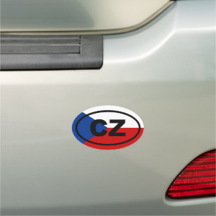 Czech Republic CZ European oval Car Magnet
