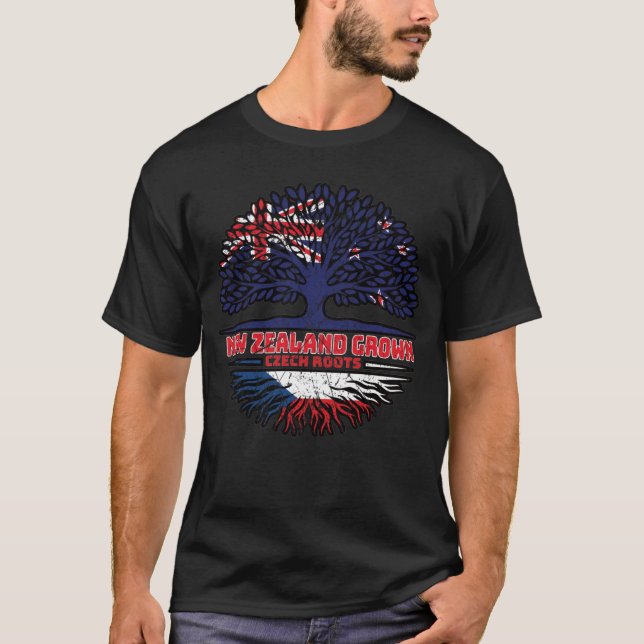 Czech Republic Czech New Zealander New Zealand T-Shirt (Front)