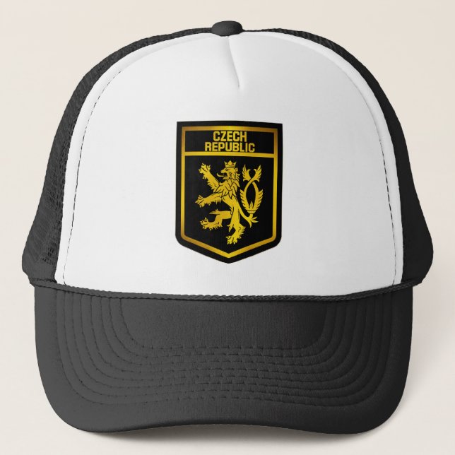Czech Republic  Emblem Trucker Hat (Front)
