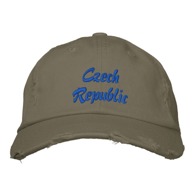Czech Republic Embroidered Hat (Front)