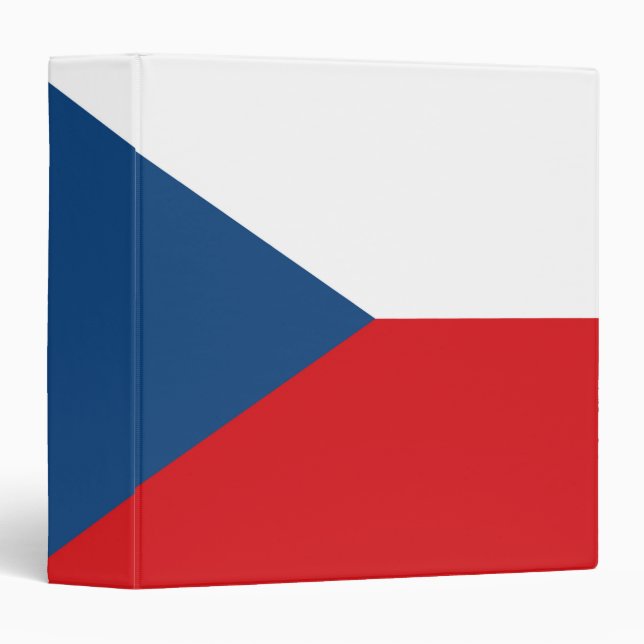 Czech Republic Flag 3 Ring Binder (Front/Spine)