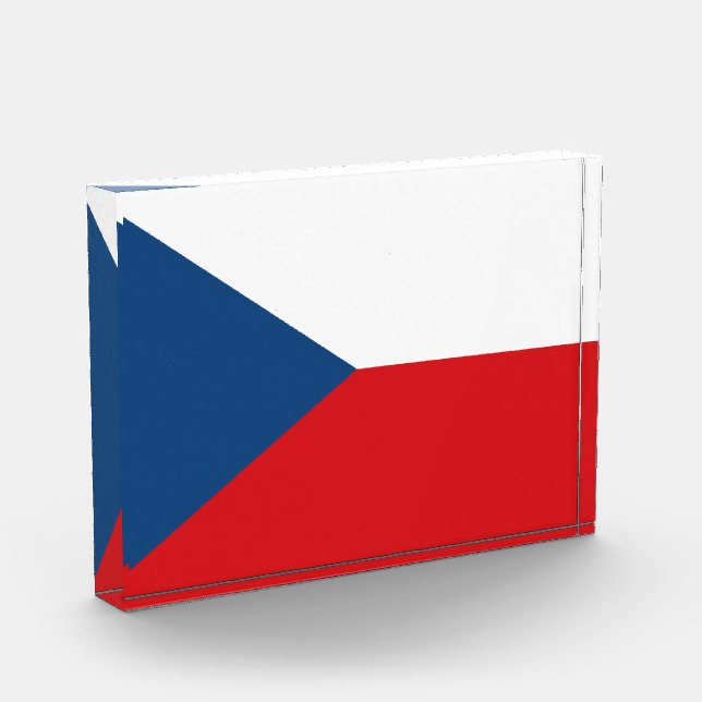 Czech Republic Flag Acrylic Award (Left)