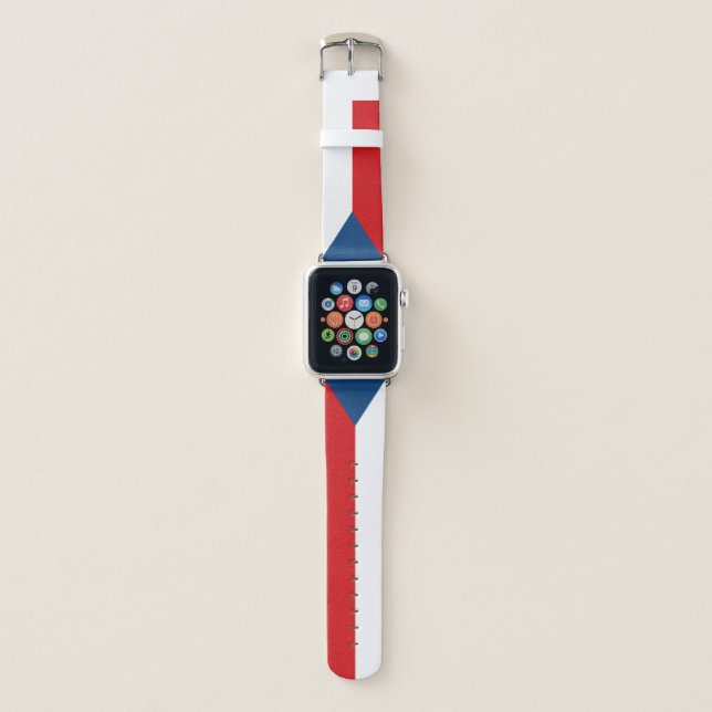 Czech Republic Flag Apple Watch Band (Front)