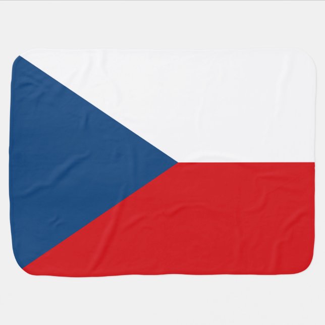 Czech Republic Flag Baby Blanket (Horizontal)
