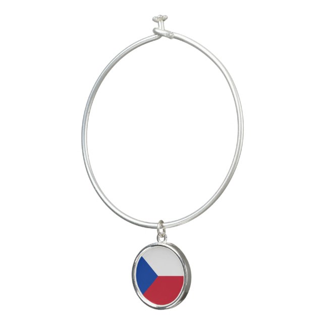 Czech Republic flag Bangle Bracelet (3/4)