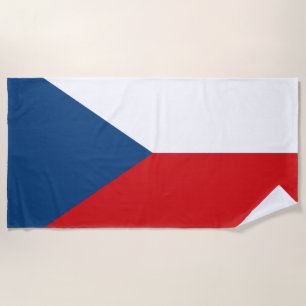 Czech Republic flag Beach Towel