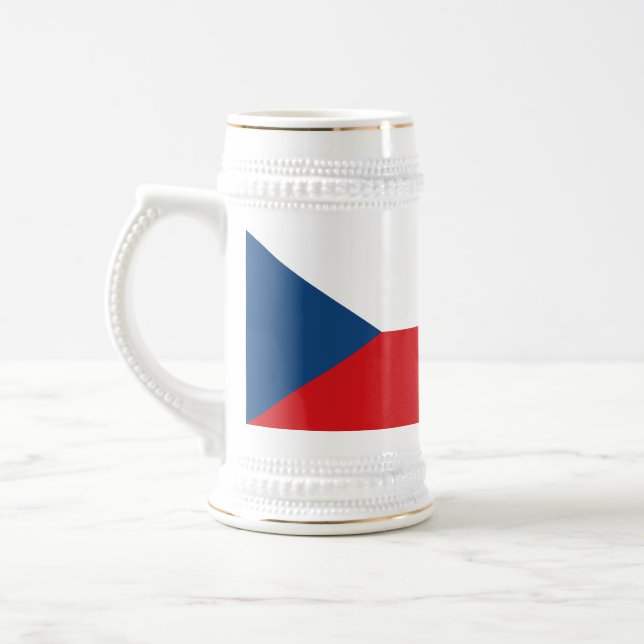 Czech Republic Flag Beer Stein (Left)