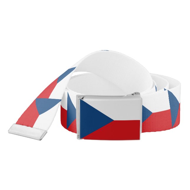 Czech Republic Flag Belt (Snake)