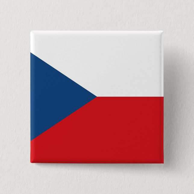 Czech Republic Flag Button (Front)
