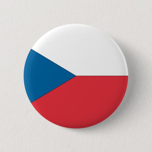 Czech Republic Flag Button (Front)