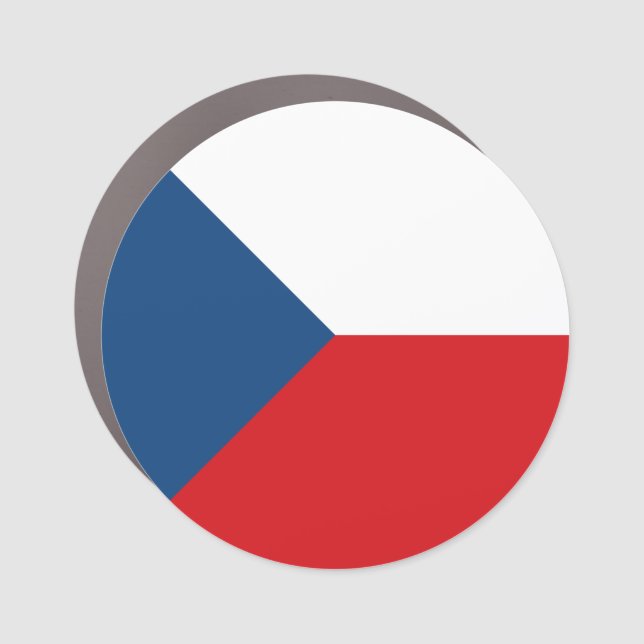 Czech Republic Flag Car Magnet (Front)