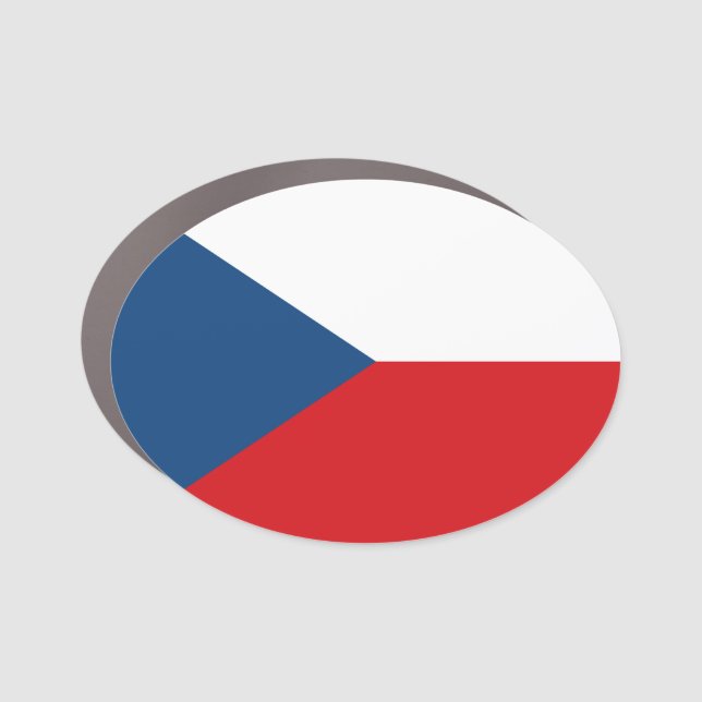 Czech Republic flag Car Magnet (Front)