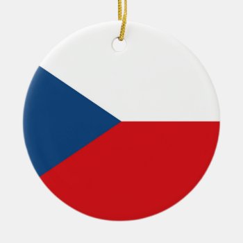 Czech Republic Flag Ceramic Ornament by CreativeFlagDesign at Zazzle