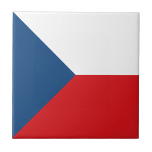 Czech Republic Flag Ceramic Tile