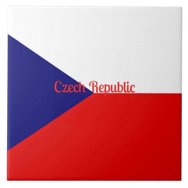 Czech Republic flag  Ceramic Tile (Front)