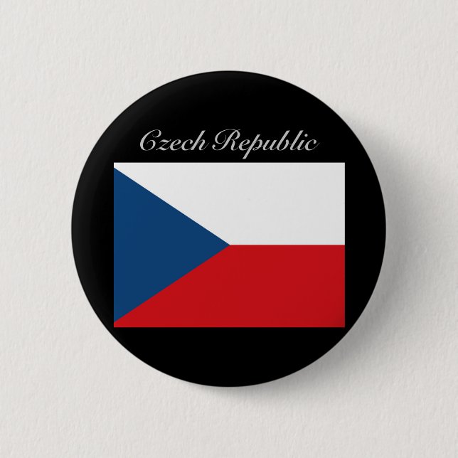 Czech Republic Flag - Ceska Republika Button (Front)