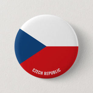 Czech Republic Flag Charming Patriotic Button