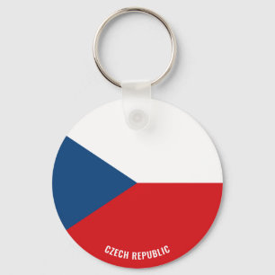 Czech Republic Flag Charming Patriotic Keychain