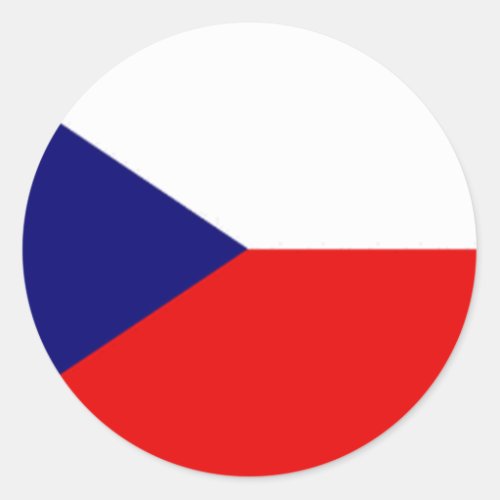 Czech Republic Flag Classic Round Sticker