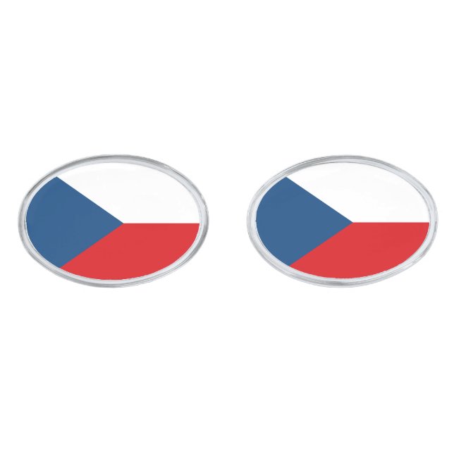 Czech Republic flag Cufflinks (Front)
