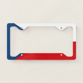 Czech Republic Flag Czech Patriotic License Plate Frame by YLGraphics at Zazzle