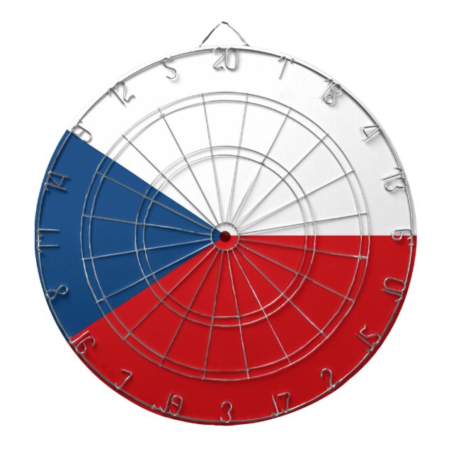Czech Republic Flag Dart Board (Front)