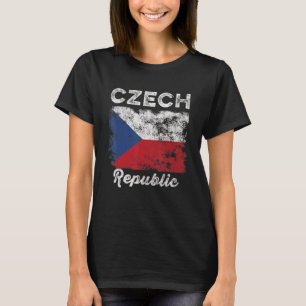 Czech Republic Flag Distressed Men Women Kids Cz T-Shirt