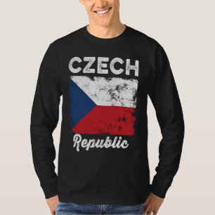 Czech Republic Flag Distressed Men Women Kids Cz T-Shirt