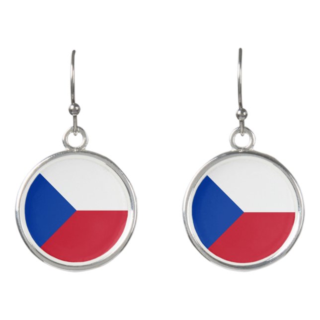 Czech Republic flag Earrings (Front)