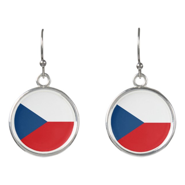 Czech Republic flag Earrings (Front)