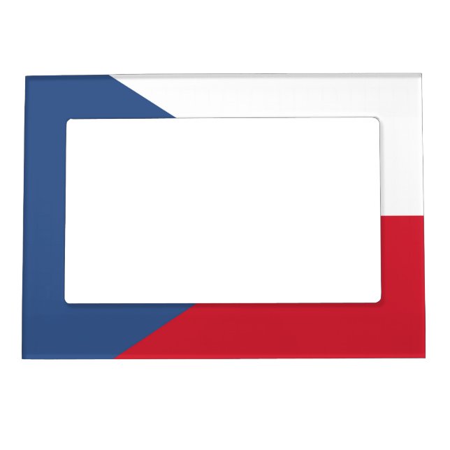 Czech Republic Flag Emblem Magnetic Frame (Front)